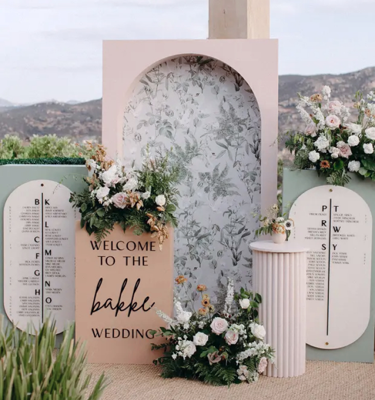 Floral Welcome Signage